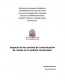 Impacto de los medios de comunicación de masas en la política venezolana