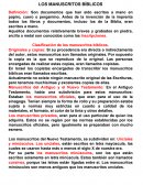 Los manuscritos bíblicos