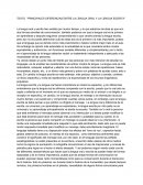 TEXTO “PRINCIPALES DIFERENCIAS ENTRE LA LENGUA ORAL Y LA LENGUA ESCRITA”