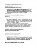 CRONOGRAMA AUDIENCIA DE CONCILIACION AUDIENCIA 77-CPTSS