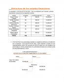 Estructura de los estados financieros La sociedad “LOS GALACTICOS SAC.”