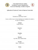 Conoce y define lo que es Venta, Identifique las Cualidades del vendedor y los tipos de Vendedores