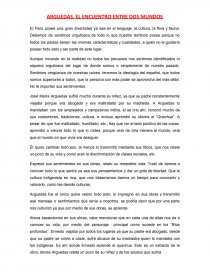 ARGUEDAS, EL ENCUENTRO ENTRE DOS MUNDOS. Página 1