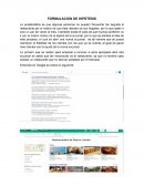Formulacion de hipotesis