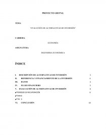 Evaluacion de alternativas de inversion, La compañía KITTON.S.A. Página 1
