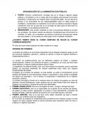 ORGANIZACIÓN DE LA ADMINISTRACION PÚBLICA