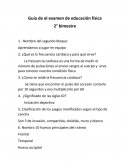 Guía de examen educación física