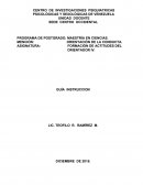 PROGRAMA DE POSTGRADO: MAESTRÍA EN CIENCIAS. MENCIÓN: ORIENTACIÓN DE LA CONDUCTA