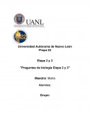 Preguntas de biologia etapa 2 y 3