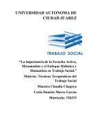 Técnicas terapeuticas del Trabajo Social