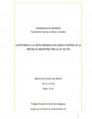 Modificacion carta organica banco central de la republica argentina