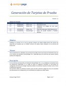 Generación de Tarjetas de Prueba - Entorno Testing