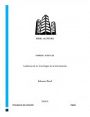 EMPRESA AUDITADA Auditoria de la Tecnología de la Información