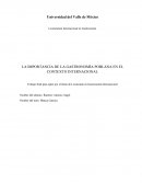 LA IMPORTANCIA DE LA GASTRONOMÍA POBLANA EN EL CONTEXTO INTERNACIONAL