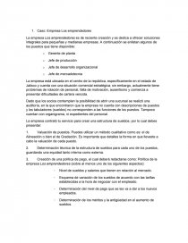 Caso: Empresa Los emprendedores. Página 1