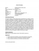 Informe Psicológico . Episodio depresivo actual o más reciente en rango Leve