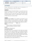 Elaboración de actividades para la estimulación y el desarrollo del lenguaje en Educación Infantil