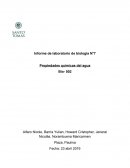 Informe de laboratorio de biología N°7 Propiedades químicas del agua