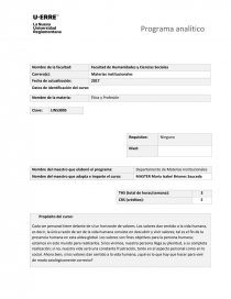 Programa Ética y Profesión. Página 1