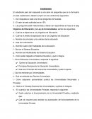 Cuestionario. Cuál es el objeto de la Ley Orgánica de Educación