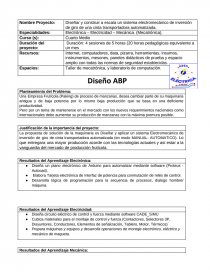 Diseñar y construir a escala un sistema electromecánico de inversión de giro de una cinta transportadora automatizada. Página 1