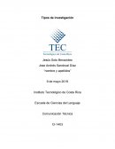 Tipos de investigacion. Comunicación Técnica