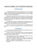 ENSAYO SOBRE LOS FILOSOFOS GRIEGOS