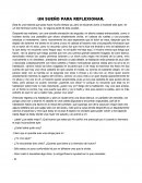 UN SUEÑO DE REFLEXIÓN