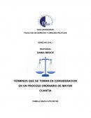 TERMINOS PROCESALES - PROCESO ORDINARIO DE MAYOR CUANTIA PANAMA