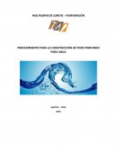 PROCEDIMIENTO PARA LA CONSTRUCCIÓN DE POZO PROFUNDO PARA AGUA