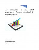 La sexualidad a una edad temprana... ¿Tenemos consciencia de lo que significa?