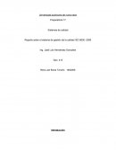 Sistemas de calidad Reporte sobre el sistema de gestión de la calidad ISO 9000 -2008