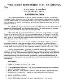 TRES NOCHES DESPERTANDO EN EL RIO INTESTINAL CON LAVADORES DE SUEÑOS. Página 1