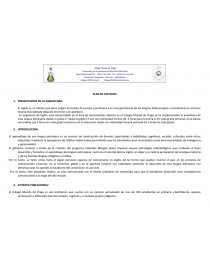 PLAN DE ESTUDIOS INGLÉS. Página 1