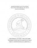 CONOCIMIENTOS, ACTITUDES Y PRÁCTICAS SOBRE PROGRAMAS PRIORITARIOS DEL MINISTERIO DE SALUD PÚBLICA Y ASISTENCIA SOCIAL