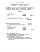 GESTIÓN DE COSTOS PROCEDIMIENTO DE COSTOS POR PROCESOS