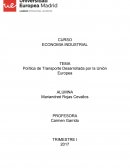 Política de Transporte Desarrollada por la Unión Europea