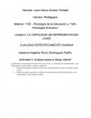 Psicología de la Educación y 1185 - Psicología Evolutiva I