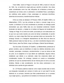 Franz Kafka, sus obras. Página 1