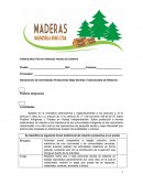 Formulario declaracion de actividades