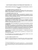 CUESTIONARIO NORMA DE INFORMACIÓN FINANCIERA C-18