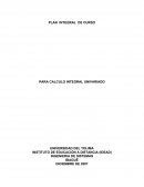 El plan integral de curso (PIC) del Cálculo Integral Univariado