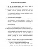 Examen de distribución comercial