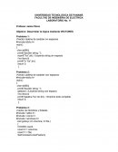 LABORATORIO No. 11 Objetivo: Desarrollar la lógica mediante VECTORES