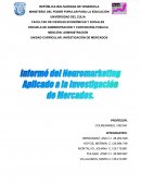 Informe de neuromarketing aplicado a la investigación de mercados