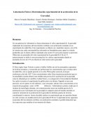 Laboratorio Física I, Determinación experimental de la aceleración de la Gravedad