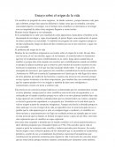 Ensayo sobre el origen de la vida