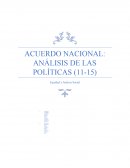 Acuerdo Nacional: Análisis de las políticas (11-15)