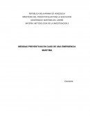 MEDIDAS PREVENTIVAS EN CASO DE UNA EMERGENCIA MARITIMA