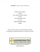 Actividad Trabajo sobre la narración